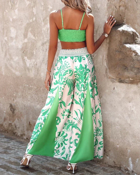 Anneliese | Şık Şekilde Rıhtılmış Crop Top Seti