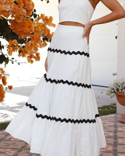 Bianca | Zıt Renkli Etek ve Üst ile Set