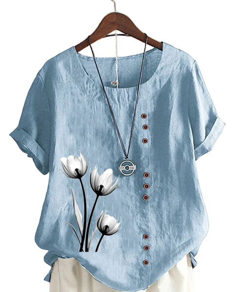 Belize Çiçek Baskılı Kadın Bluz