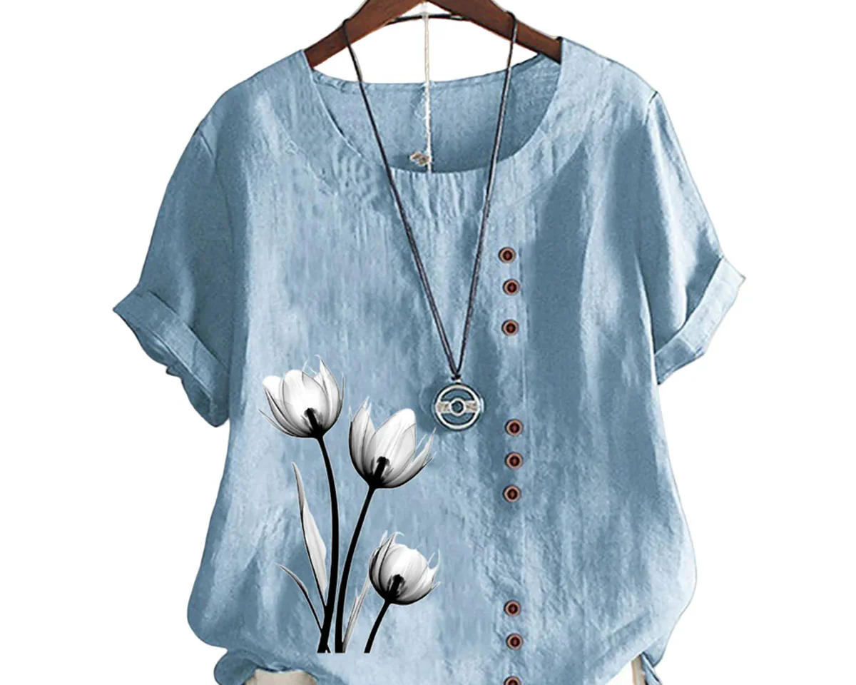 Belize Çiçek Baskılı Kadın Bluz