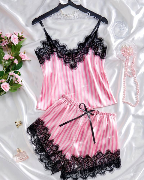 Çizgili Saten | Set