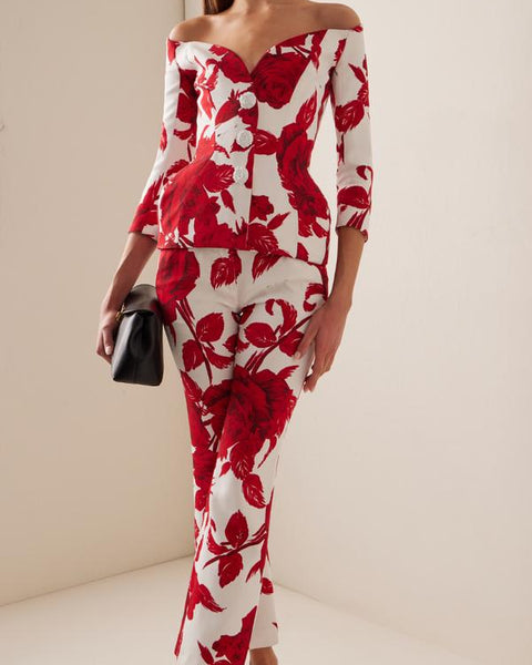 Çiçek Desenli "Cynthia" Askısız Set