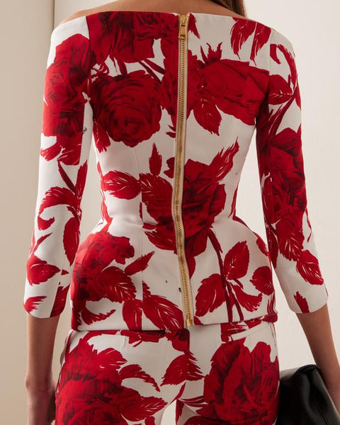 Çiçek Desenli "Cynthia" Askısız Set