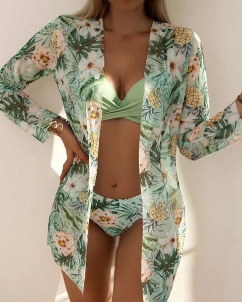 Bella – Tropikal Desenli Sarma Sütyen Bikini