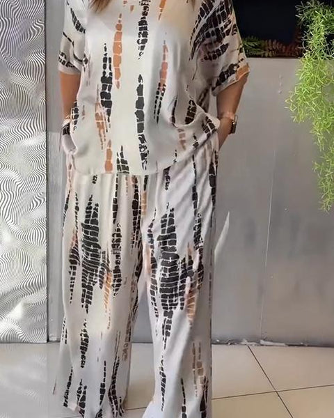 Aemilia | Yuvarlak Yaka İki Parça Saten Tulum