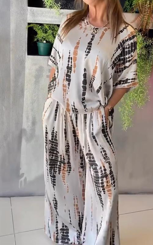 Aemilia | Yuvarlak Yaka İki Parça Saten Tulum