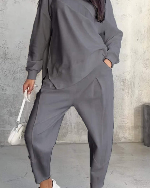 Babs | Yuvarlak Yaka ve Uzun Kollu İki Parça Set