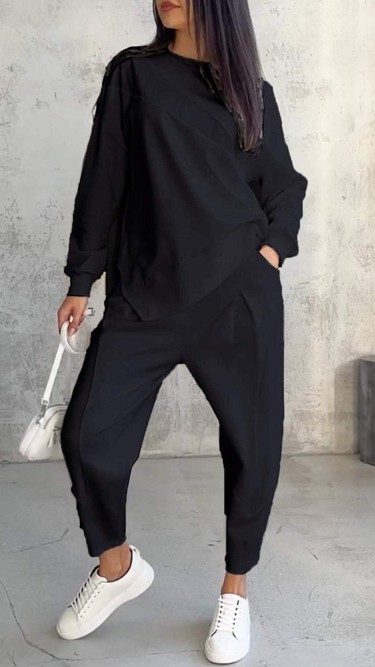 Babs | Yuvarlak Yaka ve Uzun Kollu İki Parça Set