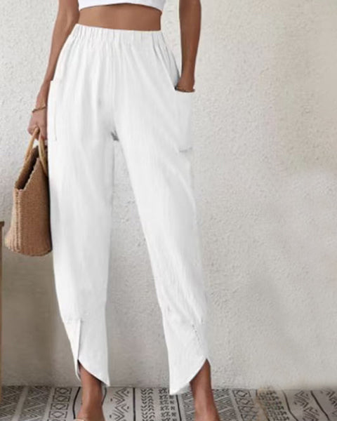 Abbi - Hafif, rahat kumaş pantolon