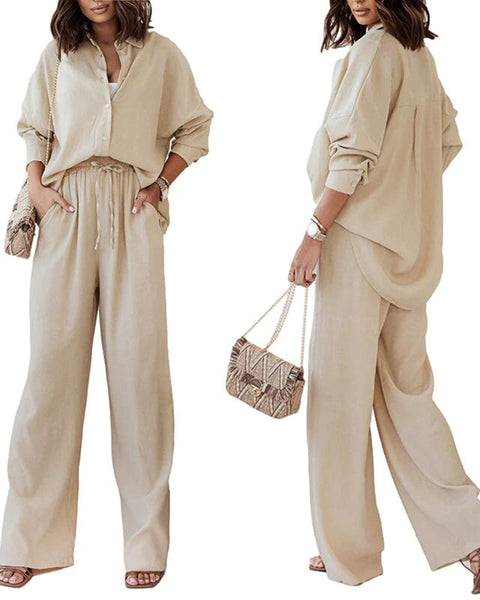 Amara | Geniş Kollu ve Geniş Paçalı 2 Parçalı Set