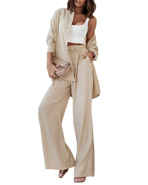 Amara | Geniş Kollu ve Geniş Paçalı 2 Parçalı Set