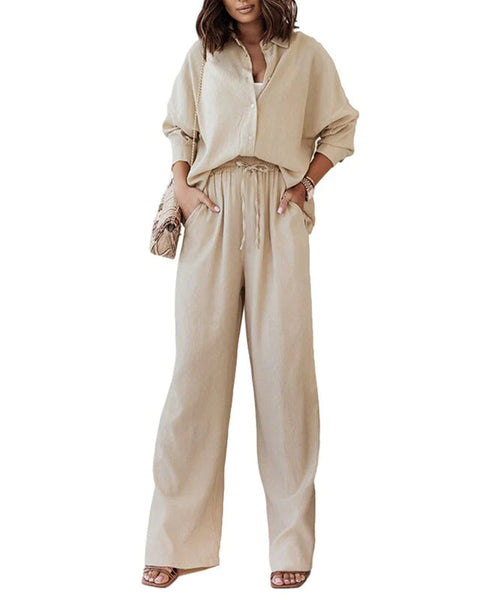 Amara | Geniş Kollu ve Geniş Paçalı 2 Parçalı Set