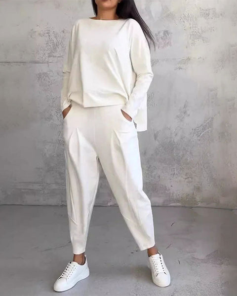 ALEGRA™ | UZUN KOLLU ÜST VE PANTOLON SETİ