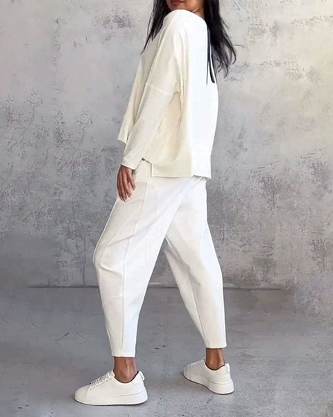 ALEGRA™ | UZUN KOLLU ÜST VE PANTOLON SETİ