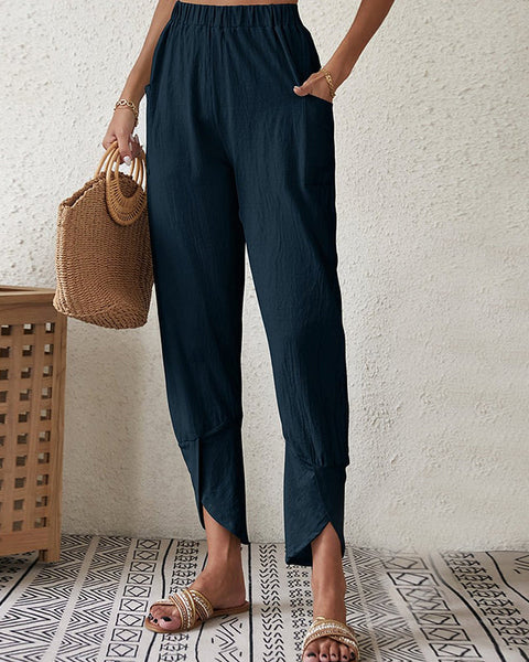 Abbi - Hafif, rahat kumaş pantolon