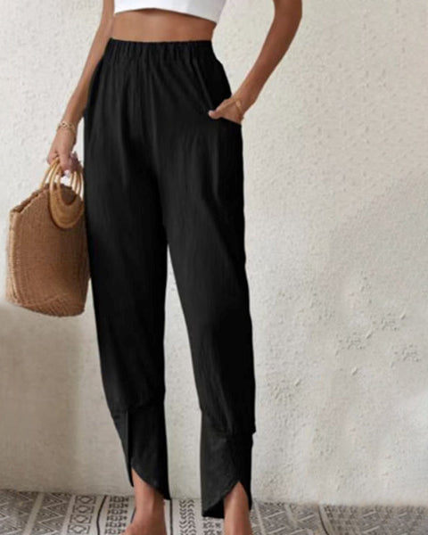Abbi - Hafif, rahat kumaş pantolon